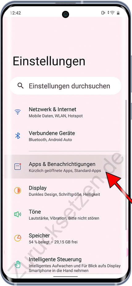 Apps & Benachrichtigungen Android