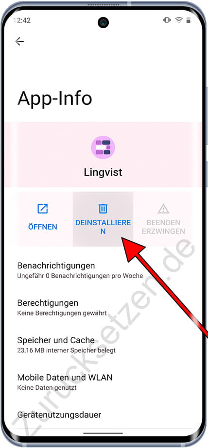 App-Deinstallieren Android