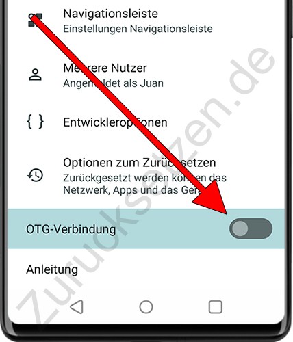 Schalten Sie OTG auf Android ein oder aus