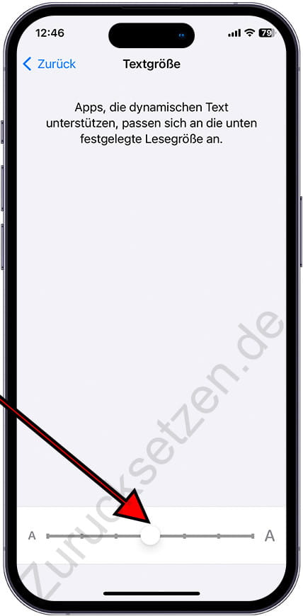 Erhöhen Sie die iPhone-Schriftgröße