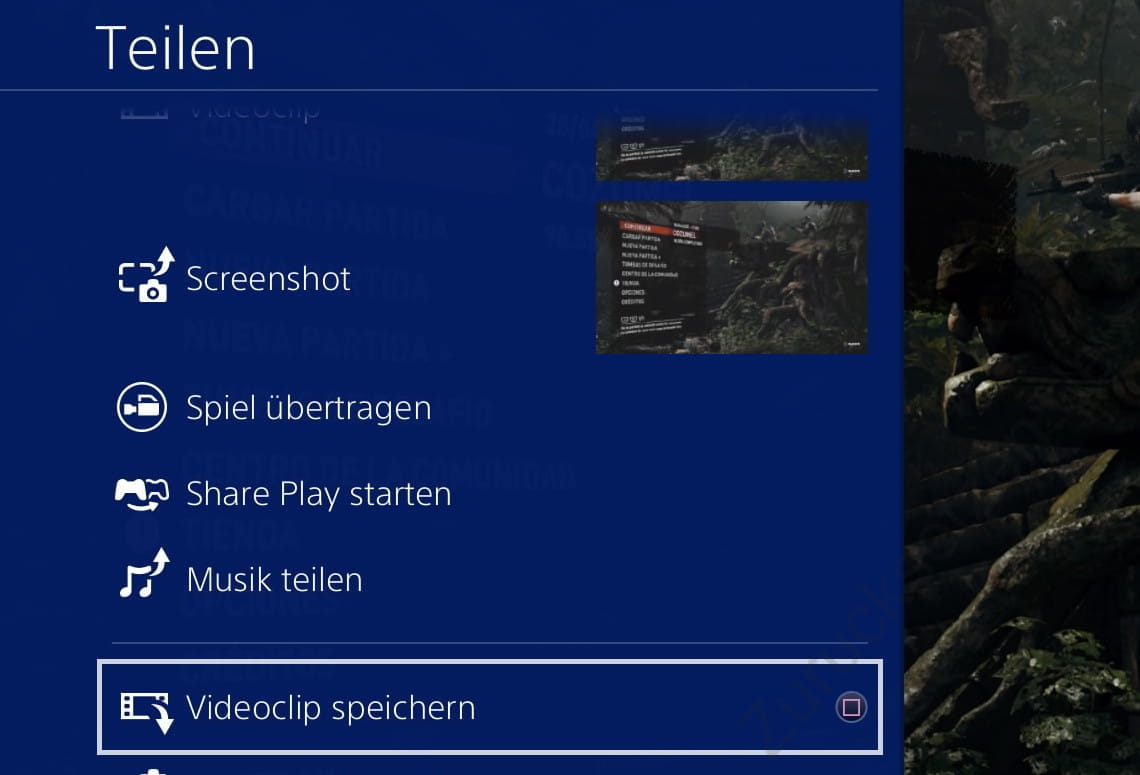 Spiel auf PS4 aufnehmen Schritt 4