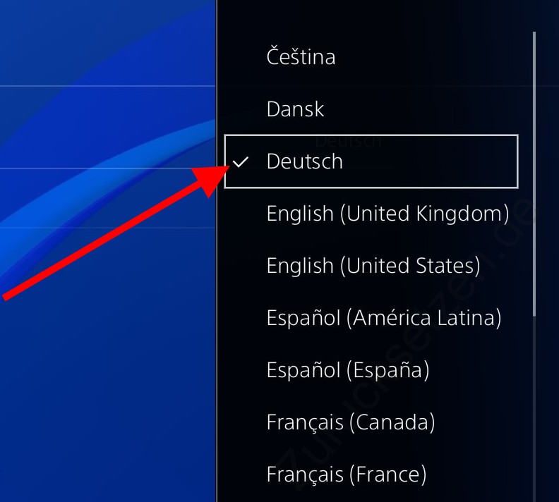 PS4-Sprache auswählen