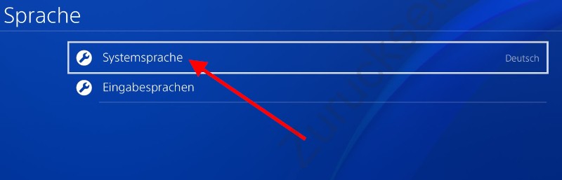 PS4-Systemsprache