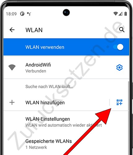 Wi-Fi-Netzwerk mit QR hinzufügen