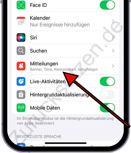 App-Benachrichtigungen auf dem iPhone