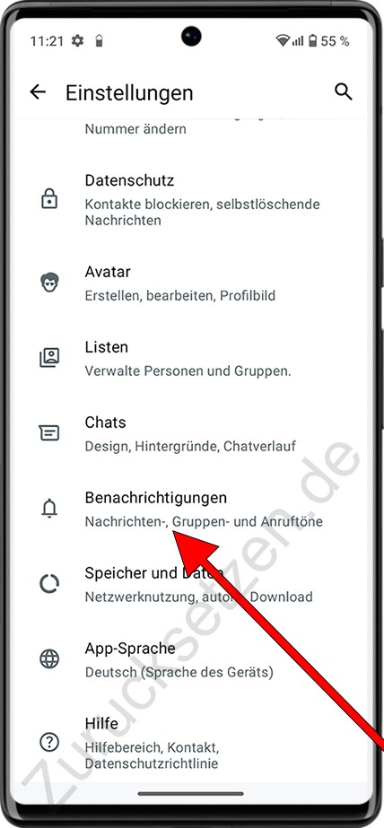 WhatsApp-Benachrichtigungseinstellungen