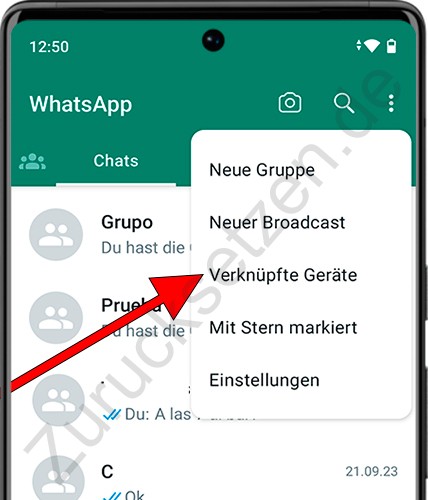 WhatsApp-Einstellungen Android