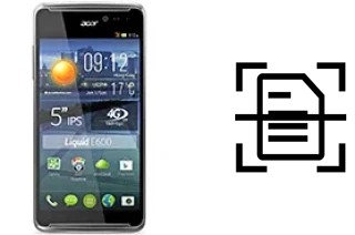 Dokument auf einem Acer Liquid E600 scannen