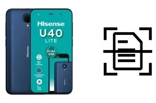 Dokument auf einem HiSense U40 Lite scannen