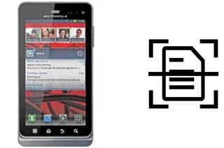 Dokument auf einem Motorola MILESTONE 3 XT860 scannen
