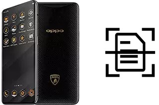 Dokument auf einem Oppo Find X Lamborghini scannen