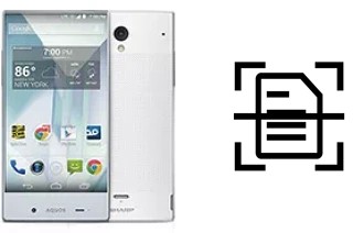 Dokument auf einem Sharp Aquos Crystal scannen