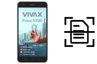 Dokument auf einem Vivax Point X500 scannen