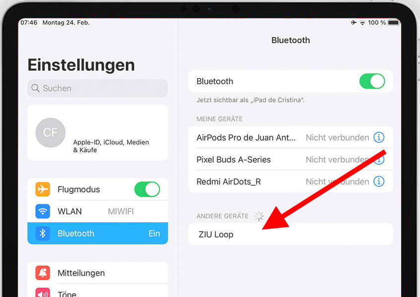 Bluetooth-Gerät auf dem iPhone auswählen