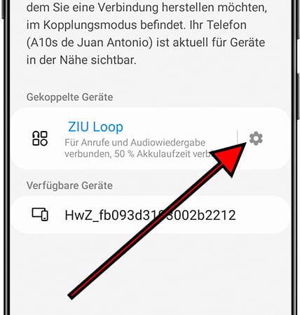 Bluetooth-Geräteeinstellungen auf Samsung Galaxy