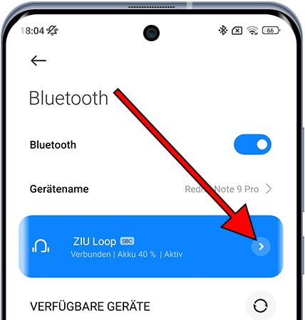 Bluetooth-Geräteeinstellungen auf Xiaomi