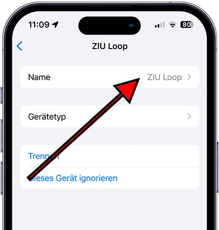 Ändern Sie den Bluetooth-Gerätenamen auf dem iPhone