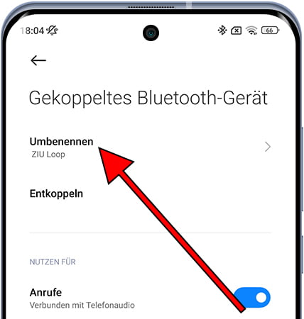 Ändern des Bluetooth-Gerätenamens auf Xiaomi