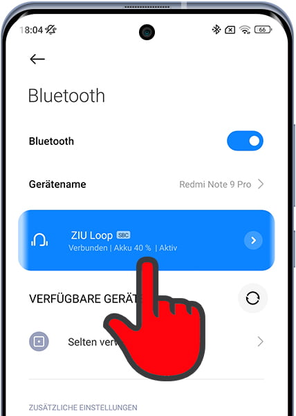 Bluetooth-Gerät auf Xiaomi trennen