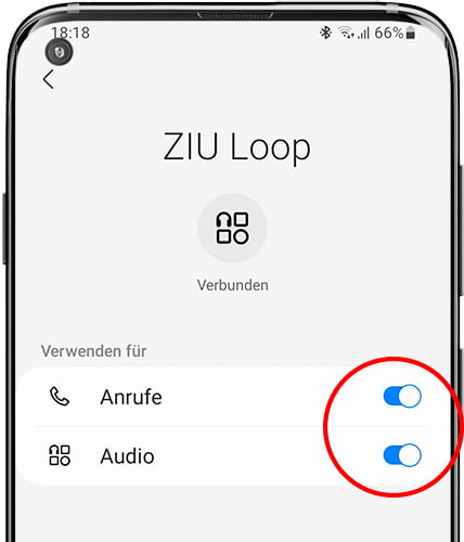 Bluetooth-Audioeinstellungen auf Samsung Galaxy