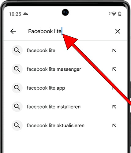 Durchsuchen Sie Facebook bei Google Play