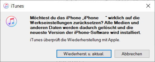 Bestätigen Sie die iPhone 16 Pro Max-Wiederherstellung