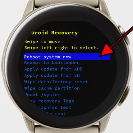 Setzen Sie WearOS über die Android Recovery