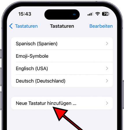 Tastatursprache in iOS hinzufügen