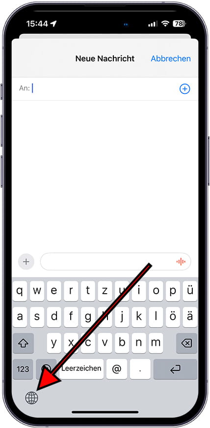 Wechseln Sie zwischen den Sprachen auf der iOS-Tastatur
