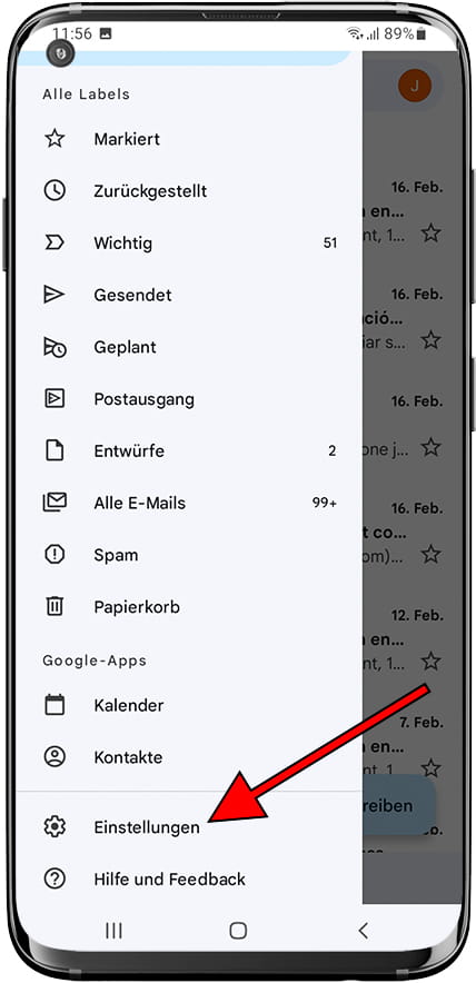 Gmail-Einstellungen