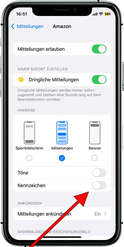 iOS-Benachrichtigungsblasen