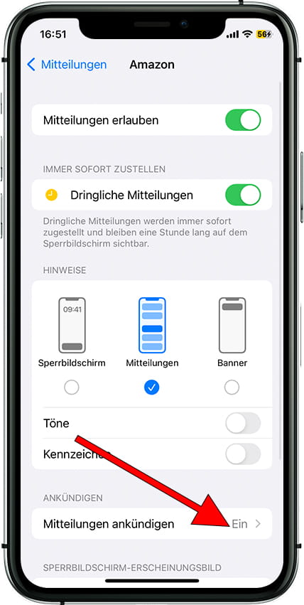 Kündigen Sie iOS-Benachrichtigungen an