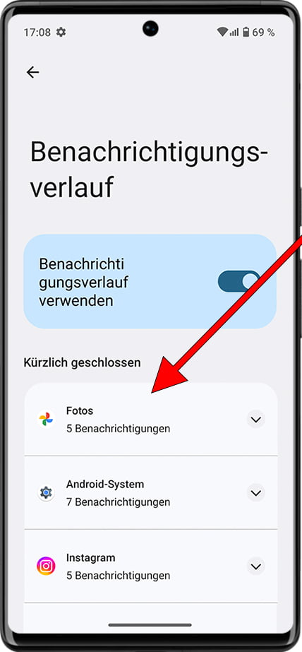 Alle aktuellen Android-Benachrichtigungen