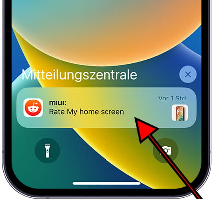 iOS-Benachrichtigung