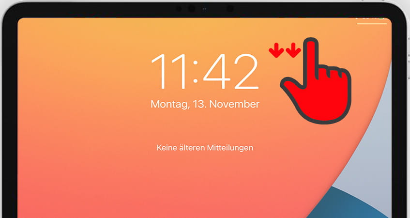 Öffnen Sie das Kontrollzentrum auf dem Apple iPad Pro 11 (2024)