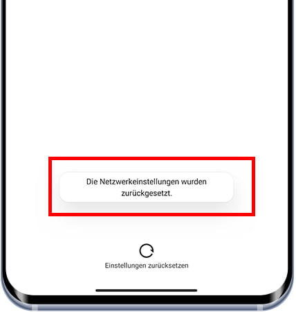 Netzwerkeinstellungen wurden auf Xiaomi wiederhergestellt.