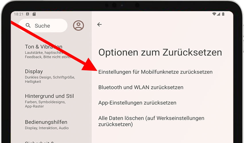 Stellen Sie WLAN, Mobilfunknetz und Bluetooth auf Android wieder her