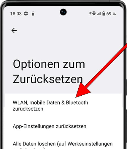 Stellen Sie WLAN, Mobilfunknetz und Bluetooth auf Android wieder her