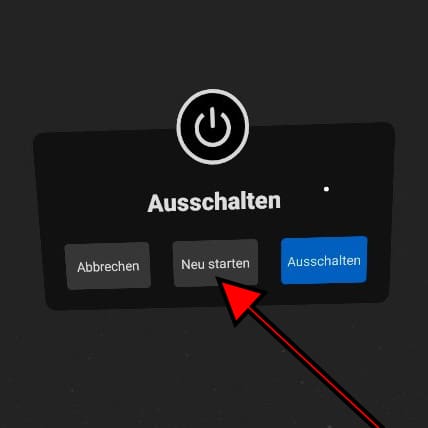 Oculus-Neustartbildschirm