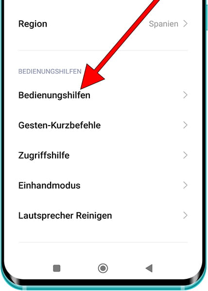 Bedienungshilfen Xiaomi