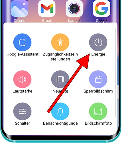 Energie Zugänglichkeitsmenü Xiaomi