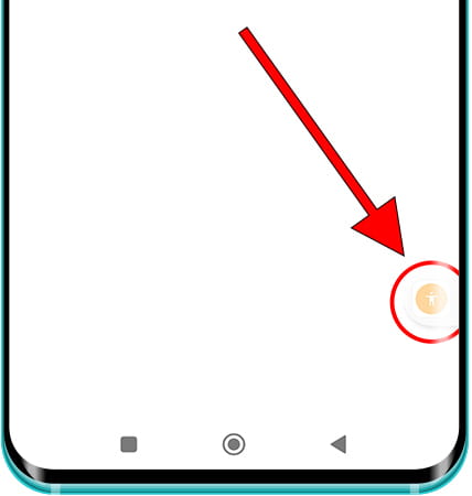 Schwebender Ball Zugänglichkeitsmenü Xiaomi