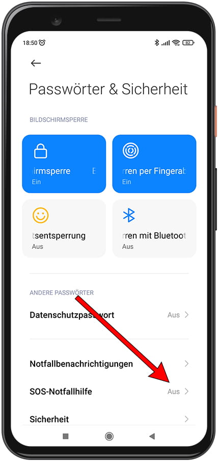 SOS-Notfallhilfe Xiaomi