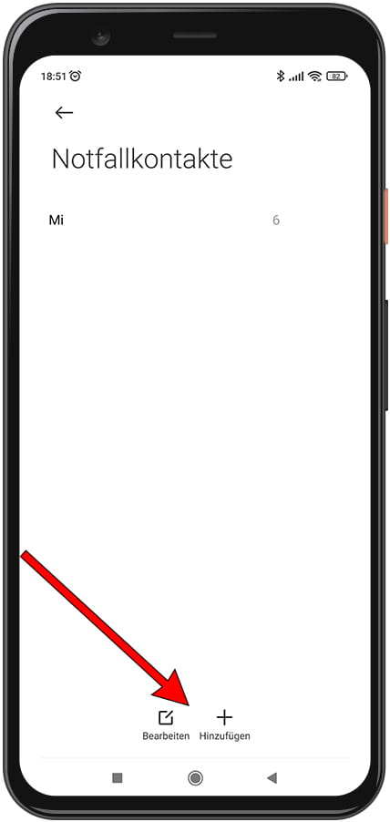 Fügen Sie Notfallkontakte hinzu Xiaomi
