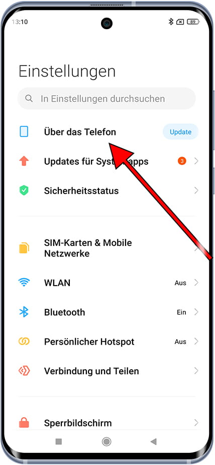 Über das Telefon Xiaomi