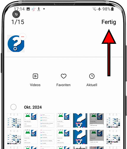 Wählen Sie Fotos aus Samsung