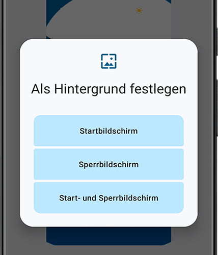 Wählen Sie ein Hintergrundbild auf Android