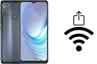 So generieren Sie einen QR-Code mit dem Wifi-Passwort auf einem Motorola Moto G50