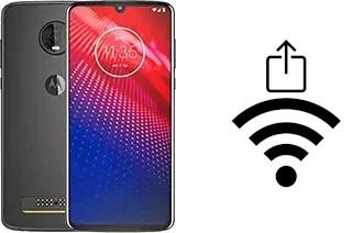 So generieren Sie einen QR-Code mit dem Wifi-Passwort auf einem Motorola Moto Z4