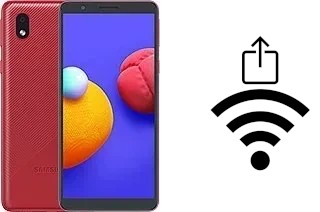 So generieren Sie einen QR-Code mit dem Wifi-Passwort auf einem Samsung Galaxy A01 Core